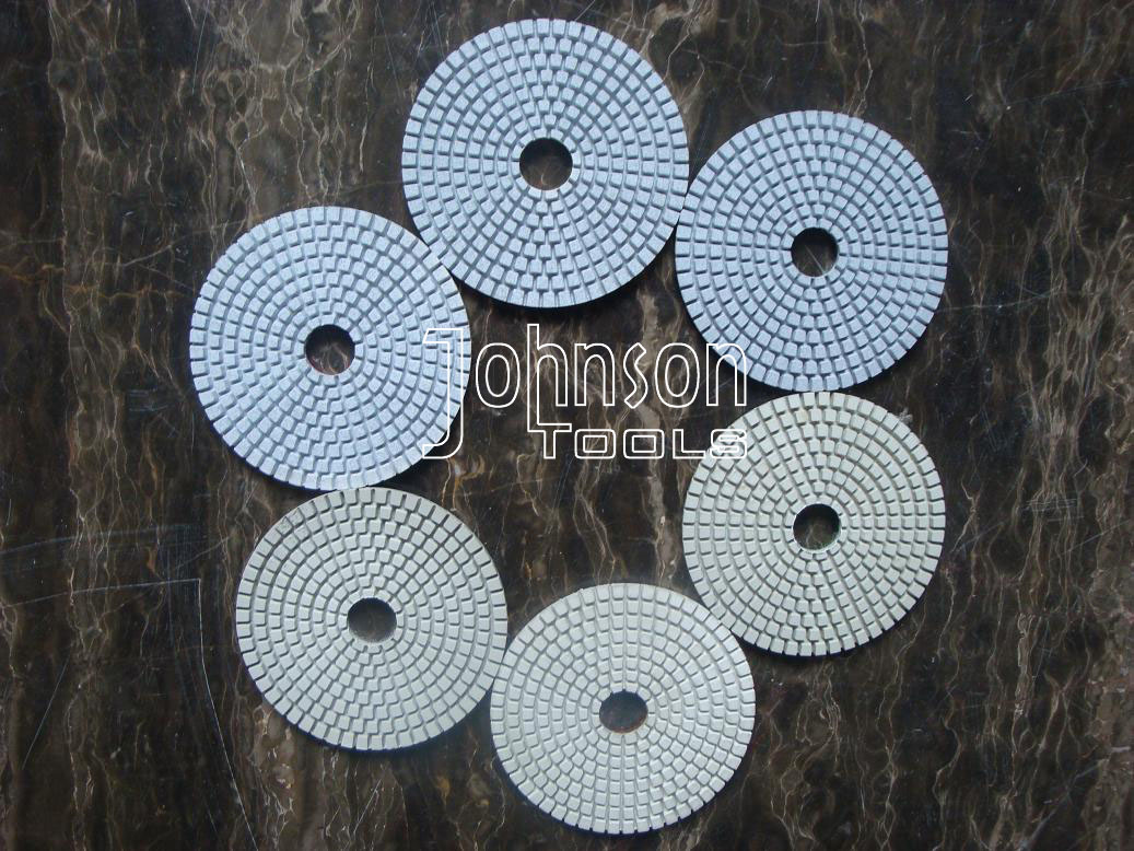 Almohadillas de pulido de diamante de mármol blanco de 100 mm