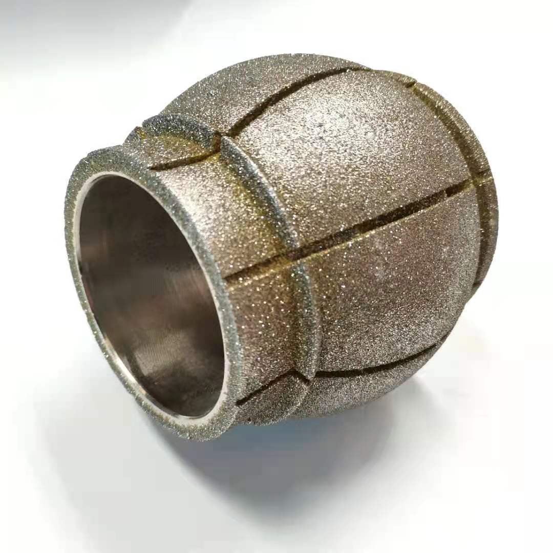 Herramientas de pulido de piedra Ruedas de tambor abrasivas galvanizadas Brocas de enrutador con patrón de diamante para mármol de granito
