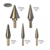 Hilo recto más fuerte HSS 4241 triangle vástago 5 piezas en un set paso de taladro para metal de madera