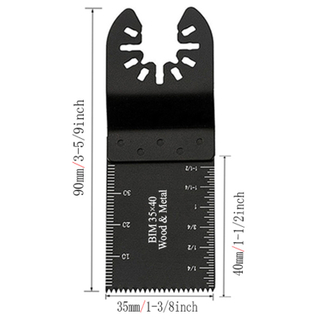 Venta caliente 35x40 mm BIM oscilante Multi Herramienta cuchillas de sierra para cortar madera, plástico y metal