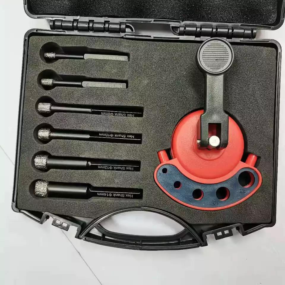 Vacuum Brez -Seco Hex Vástago Diamante Diamante Agujero de porcelana Sierra Núcleo Broyo de perforación para baldosas, porcelana