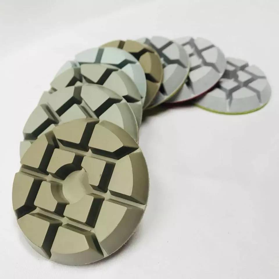 China Fabricación 3 "75 mm de almohadillas de pulido de diamante de concreto seco